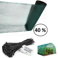 Plasa verde opaca 1.5 m x lungime 25 m, umbrire si protectie, opacitate 40%, Gratuit 50 coliere