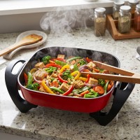 Aparat de gatit multifunctional electric, capac, nonstick, 280°C, termostat ajustabil, 5 setari