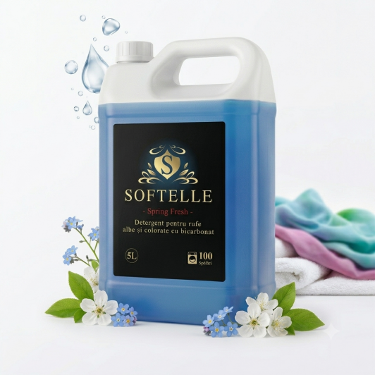Detergent Spring Fresh 5L, 100 spalari, pentru rufe albe si colorate