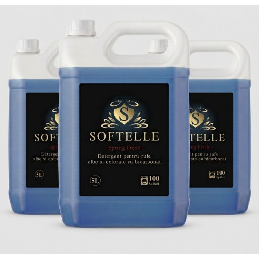 Set 3 x Detergent Spring Fresh 5L, 300 spalari, pentru rufe albe si colorate