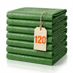 Prelata verde impermeabila 5 x 8 m, laminata 2 straturi, UV+, densitate 120 gr/m2