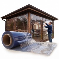 Folie cristal 1,4 m x 30 m x 0,3 mm transparenta, inchidere terase, foisoare, ultra rezistenta