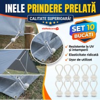Set 10 corzi elastice cu bile pentru fixare/ pridere prelate