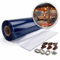 Folie cristal 1,4 m x 20 m x 0,3 mm transparenta, inchidere terase, foisoare, rezistenta