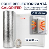 Folie reflectorizantă pentru calorifer 60 x 300 cm – Recuperare căldură