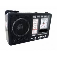 Radio portabil , ceas, usb stick Mp3, lanterna cu acumulator alimentare 220v  si baterii XB-401C