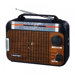 Radio Leotec Q3 cu 4 benzi radio AM/FM/SW1/SW2 , alimentare 220v si baterii