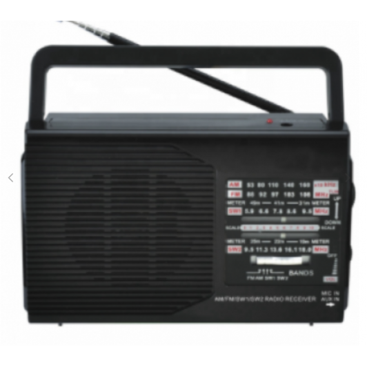 Radio portabil cu 4 benzi AM/FM/SW1/SW2 FP-1371, alimentare 220v si baterii ,Rotosonic