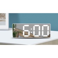 Ceas digital cu alarma de birou cu afisare LED pe display tip oglinda 712