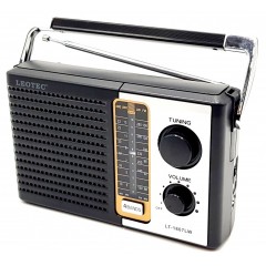 Radio  cu 4 benzi radio FM, LW ,SW1,SW2 , alimentare 220v si baterii  , Leotec 1807 cu unde lungi