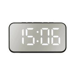 Ceas de masa cu ecran oglinda, alarma, afisare ora, data, temperatura, mod noapte Alb 6510