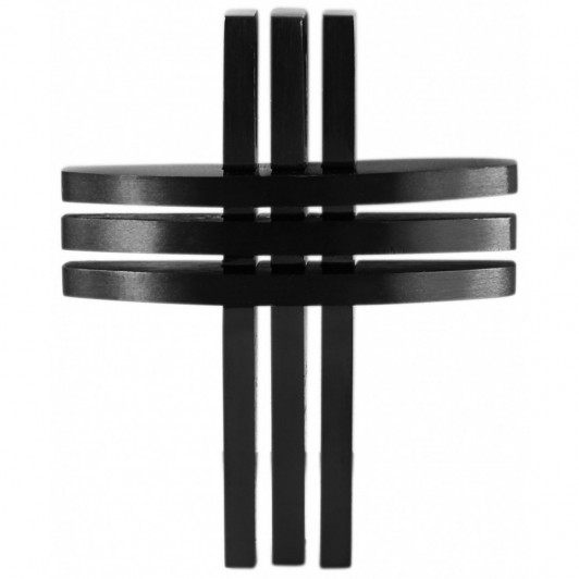 Pandantiv din otel inoxidabil în formă de cruce negru