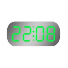 Ceas digital cu alarma , afisare LED pe display ,lumina verde , 6637