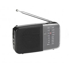 Radio portabil cu baterii si ceas, AM, FM, 2 benzi radio