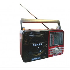 Radio portabil  9 benzi FM/AM/SW1-7, mp3 cu card sd/usb ,baterii si acumulator, XB-1061URT