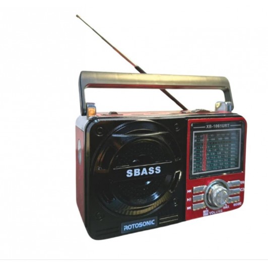 Radio portabil  9 benzi FM/AM/SW1-7, mp3 cu card sd/usb ,baterii si acumulator, XB-1061URT