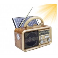 Radio portabil solar cu 3 benzi AM ,FM ,SW ,Bluetooth,mp3 ,lanterna si acumulator XB-899BT-S
