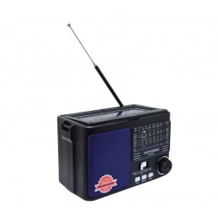 Radio portabil solar cu 8 benzi AM ,FM ,SW 1-6 ,Bluetooth,mp3 ,lanterna si acumulator FP-606-S