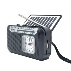 Radio portabil solar cu 3 benzi AM ,FM ,SW ,Bluetooth,mp3 ,ceas  si acumulator RO-7011S