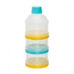 Container compartimentat pentru lapte praf, 3 compartimente, fara BPA