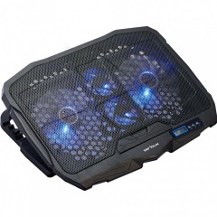 Cooler laptop 1200 rpm, 10-17.3", 4 ventilatoare, 2 x USB, Iluminare LED, Negru