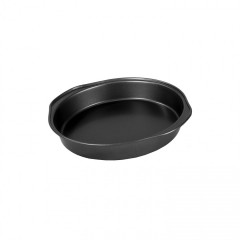 Tava cuptor rotunda, Acoperire Non-Stick, Grosime 0.4 mm,  21.5x4cm, Negru