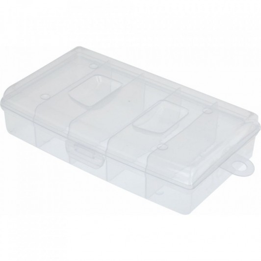 Cutie tip organizator din plastic, 19.8 x 11.7 x 4.5 cm, Transparent