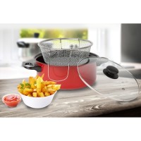 Friteuza teflonata cu capac si cos Vanora, 24 cm