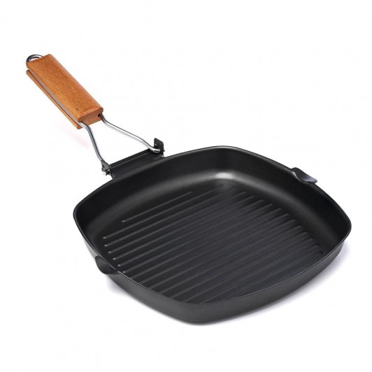 Tigaie grill cu maner detasabil, Vanora Delis, inductie, 24 x 3.5cm