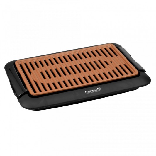 Gratar electric fara fum, HAUSBERG HB537, Smokeless BARBEQUE, 1250W