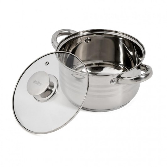 Oala cu capac Cooking by Myra, inox, inductie, 18 x 10.5 cm, 2.5 L