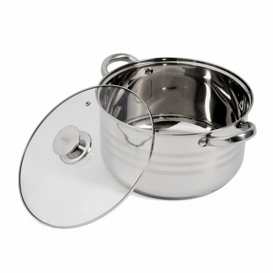 Oala cu capac Cooking by Myra, inox, inductie, 26 x 14.5 cm, 7 L