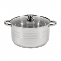 Oala cu capac Cooking by Myra, inox, inductie, 26 x 14.5 cm, 7 L