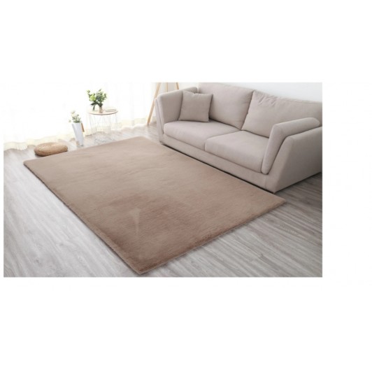 Covor shaggy soft blanita, Home, 50x90 cm, Maro