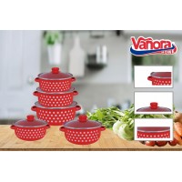 Set pentru gatit Vanora Home Aria, 10 piese emailate