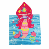 Prosop Poncho de plaja pentru copii, 60x120 cm, multicolor