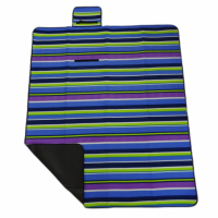 Patura picnic fleece, dimensiune 150×180 cm, model Happy multicolor