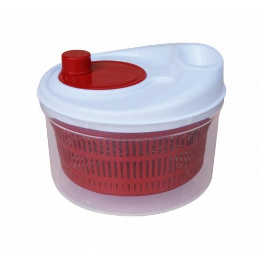 Uscator salata si verdeturi, 4.5 l, plastic, Rosu