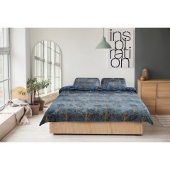 Set de pat din catifea printata, king size 220 x 200 cm, model Axl, Multicolor