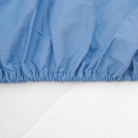 Cearceaf de pat cu elastic, dimensiune 180 x 200 cm, bumbac 100%, Albastru