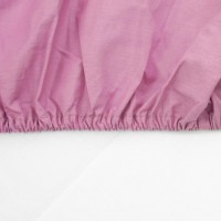 Cearceaf de pat cu elastic, dimensiune 90 x 200 cm, bumbac 100%, Roz