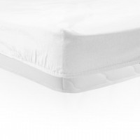 Cearceaf de pat cu elastic, dimensiune 90 x 200 cm, bumbac 100%, Alb