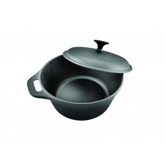 Cratita fonta pura, + capac, inductie, 26.4 x 11 cm, 5 L