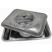 Tava cuptor  cu capac, inox, 39 X 29 X 7cm