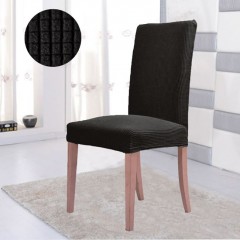 Husa elastica decorativa pentru scaun, Neagra