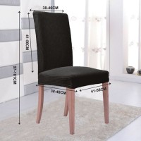 Husa elastica decorativa pentru scaun, Neagra