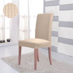 Husa elastica decorativa pentru scaun, Ecru