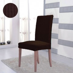 Husa elastica decorativa pentru scaun, Maro