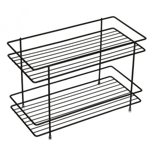 Raft metalic cu 2 nivele, dimensiune 32.5x15.5x21.5cm