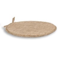 Perna decorativa rotunda Bej pentru Scaun Ø38cm